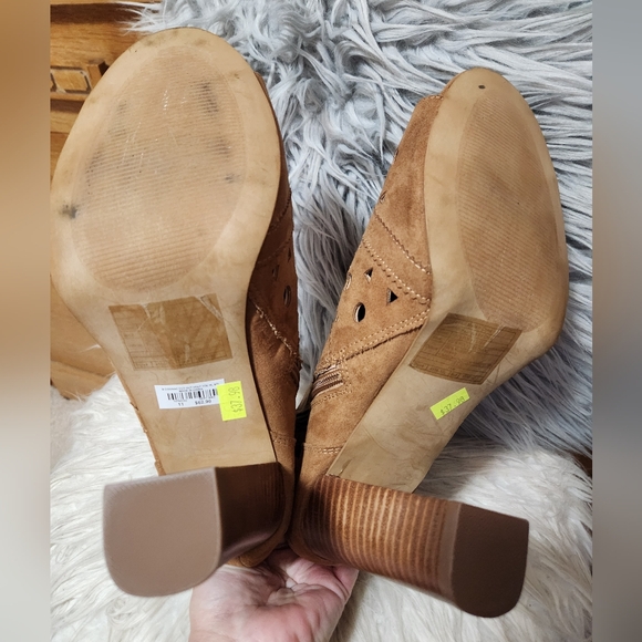 Torrid Brown Ankle Boots with Tan Accents - Picture 5 of 7